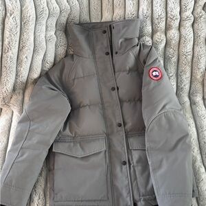 Women's Authentic Canada Goose Gray Bomber Jacket